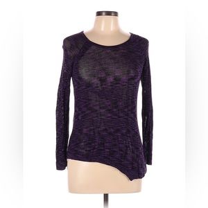 Rock & Republic purple long sleeve see though shirt size XL